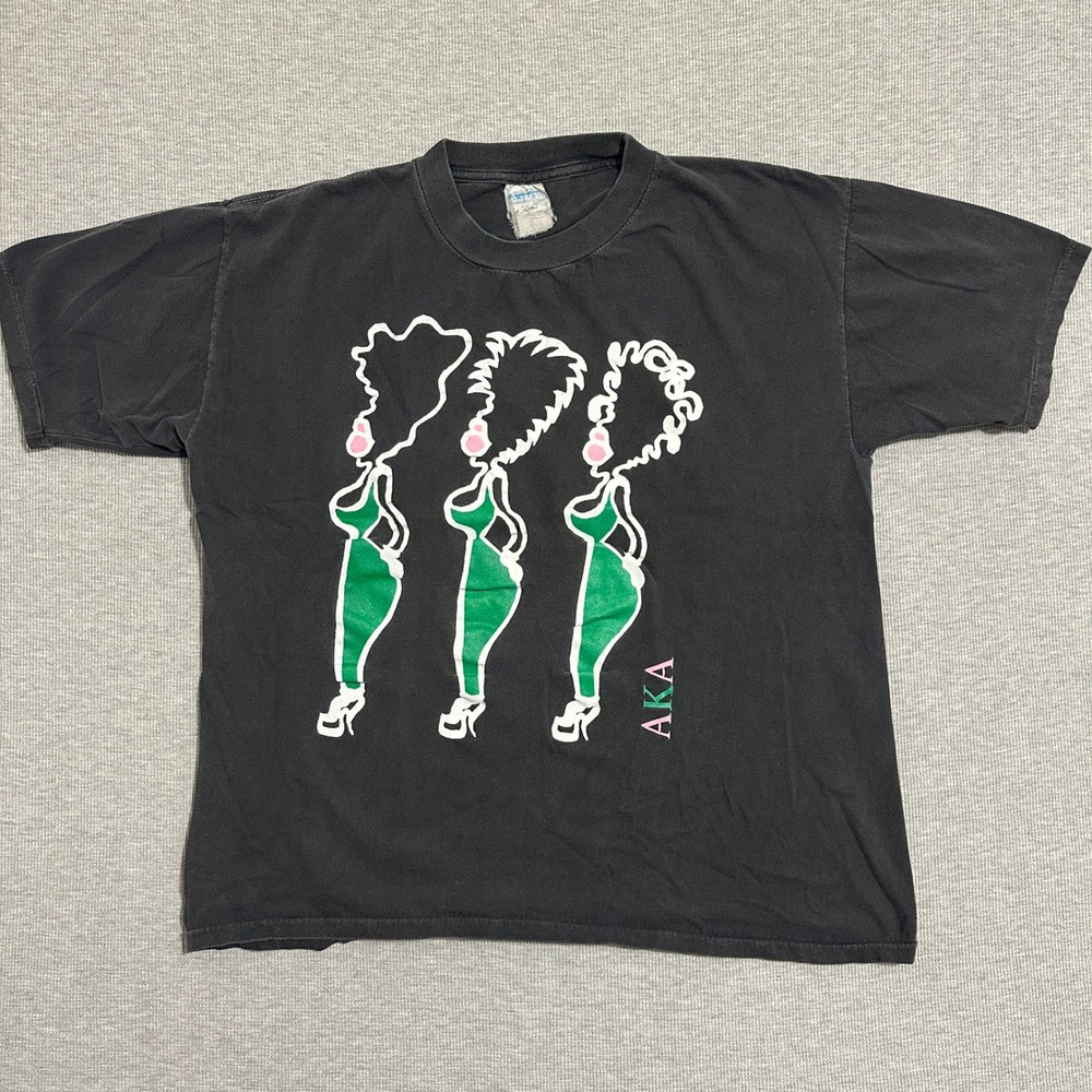 Vintage AKA Sorority Boule Indianapolis Graphic Tee Alpha Kappa Alpha XL Black